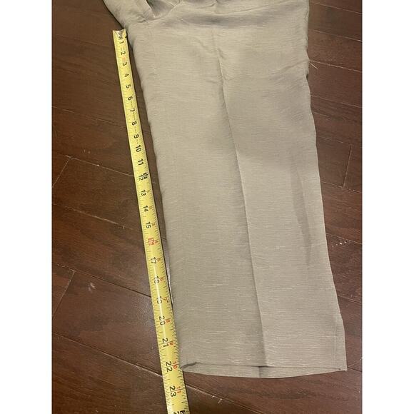 Tommy Bahama Women’s Pants size 12 100% Silk Cropped wide leg Trousers Capri VTG - Picture 3 of 5